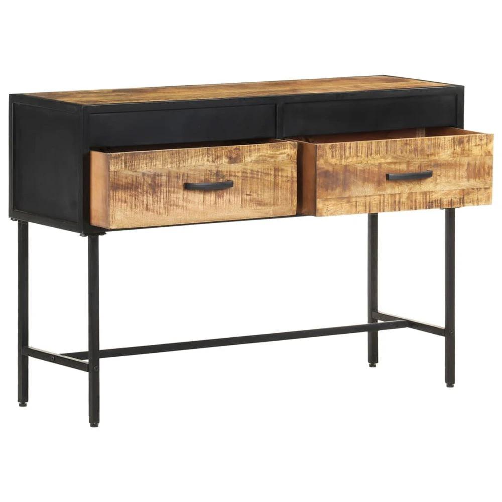 Console Table 110x35x75 cm vidaXL Rough Mango Wood by vidaXL