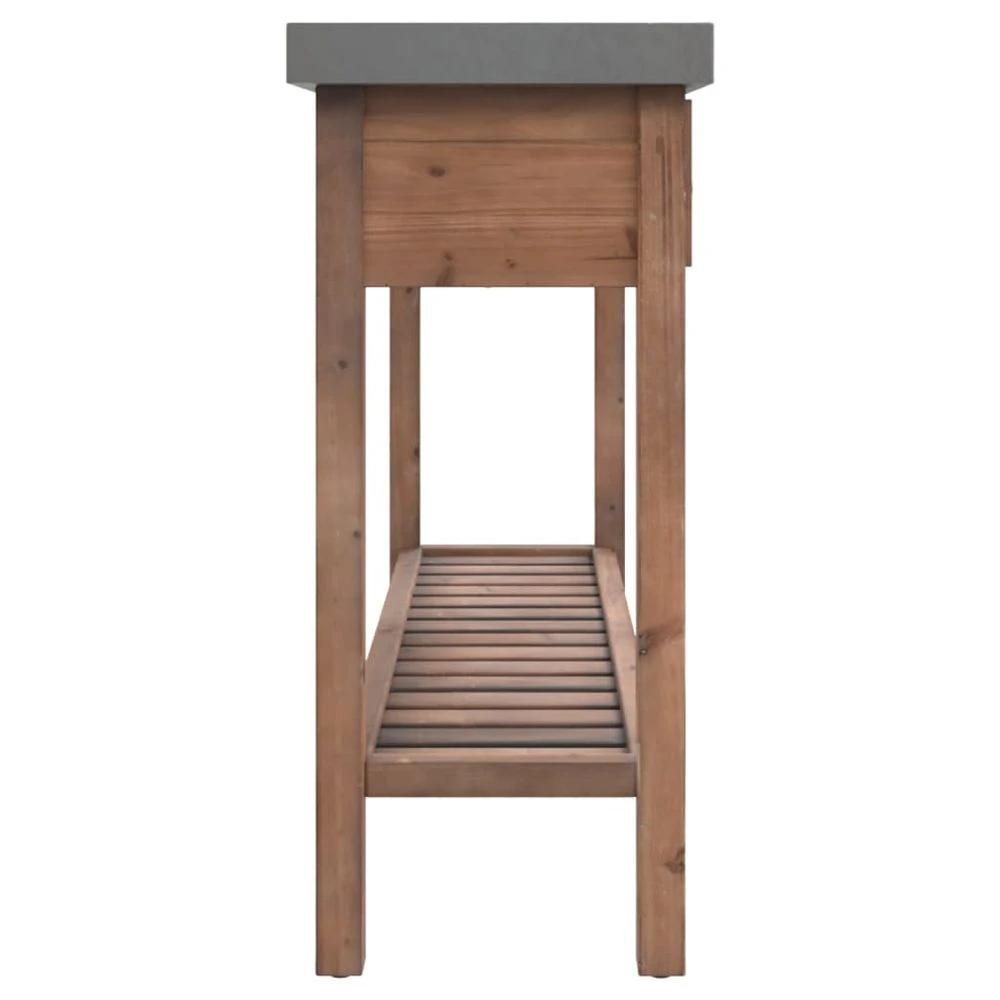 Console Table 110x35x80 cm vidaXL Solid Wood Fir by vidaXL
