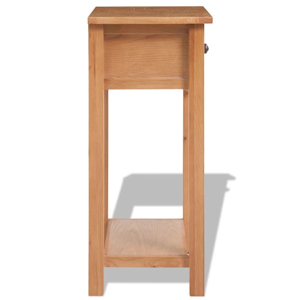 Console Table 50x32x75 cm vidaXL Solid Oak Wood by vidaXL