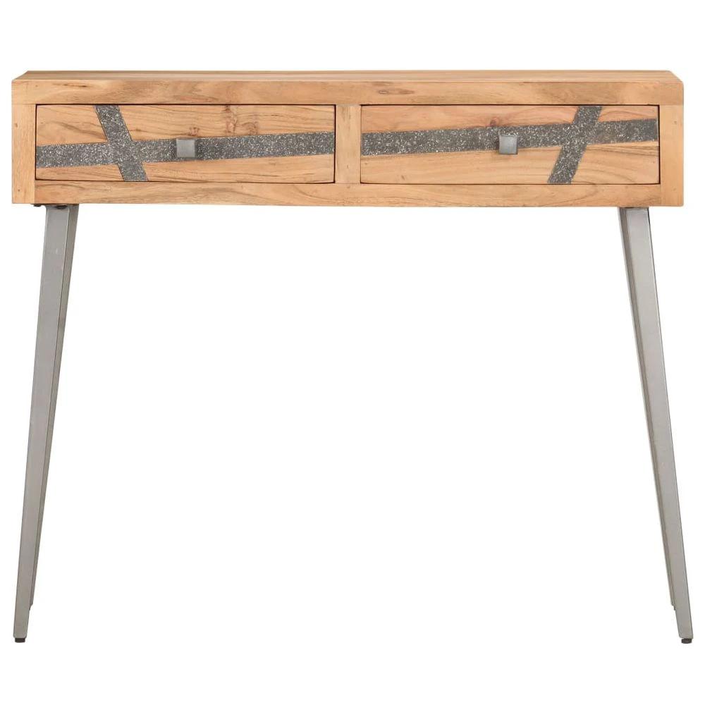 Console Table 90x30x75 cm vidaXL Solid Acacia Wood by vidaXL