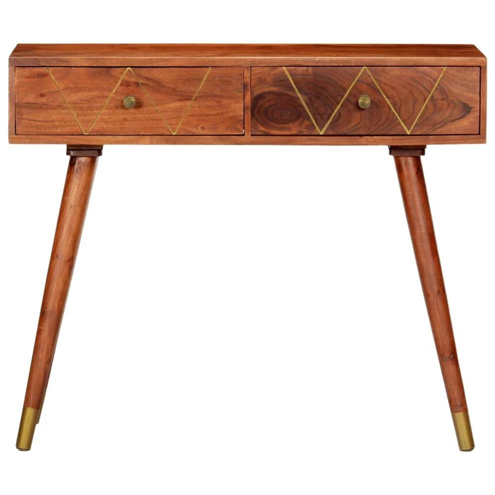 Console Table 90x35x76 cm vidaXL Solid Acacia Wood by vidaXL