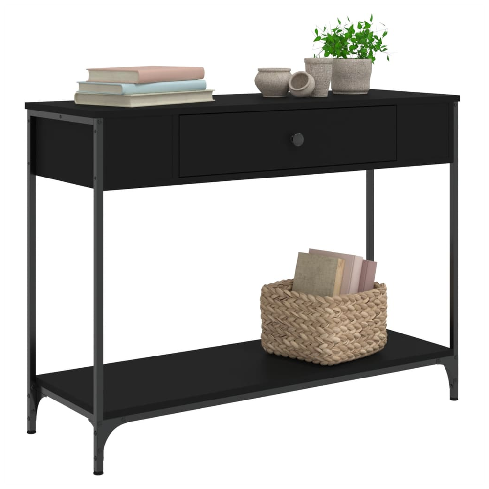 Console Table Black 100x34.5x75 cm vidaXL Engineered Wood by vidaXL