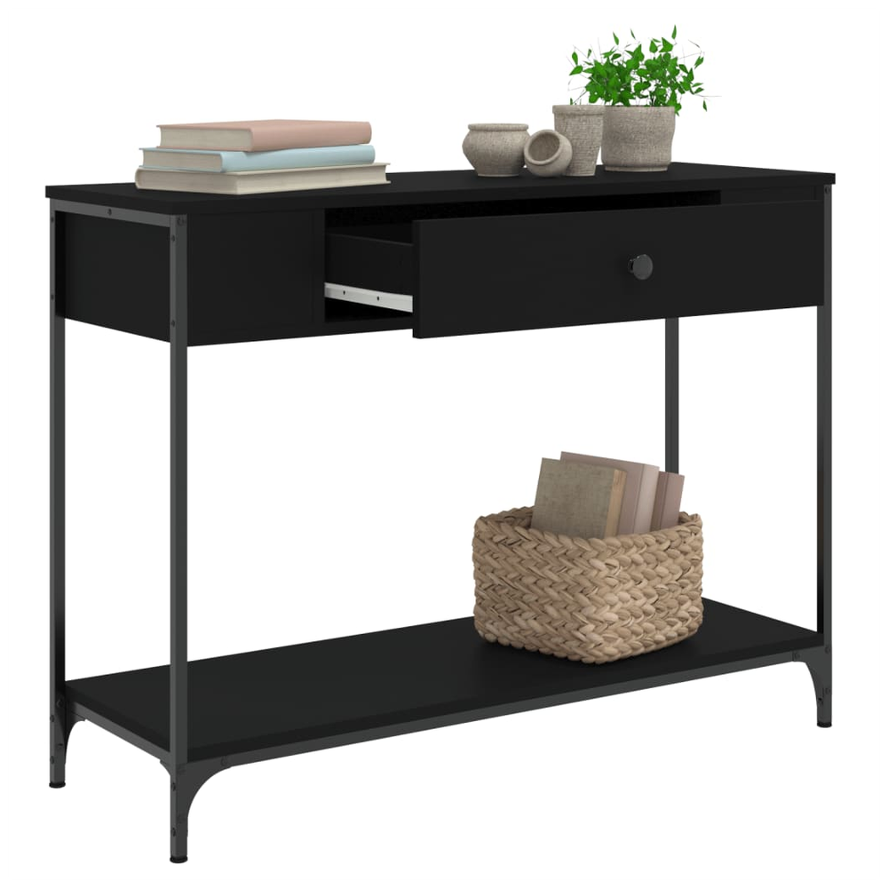 Console Table Black 100x34.5x75 cm vidaXL Engineered Wood by vidaXL
