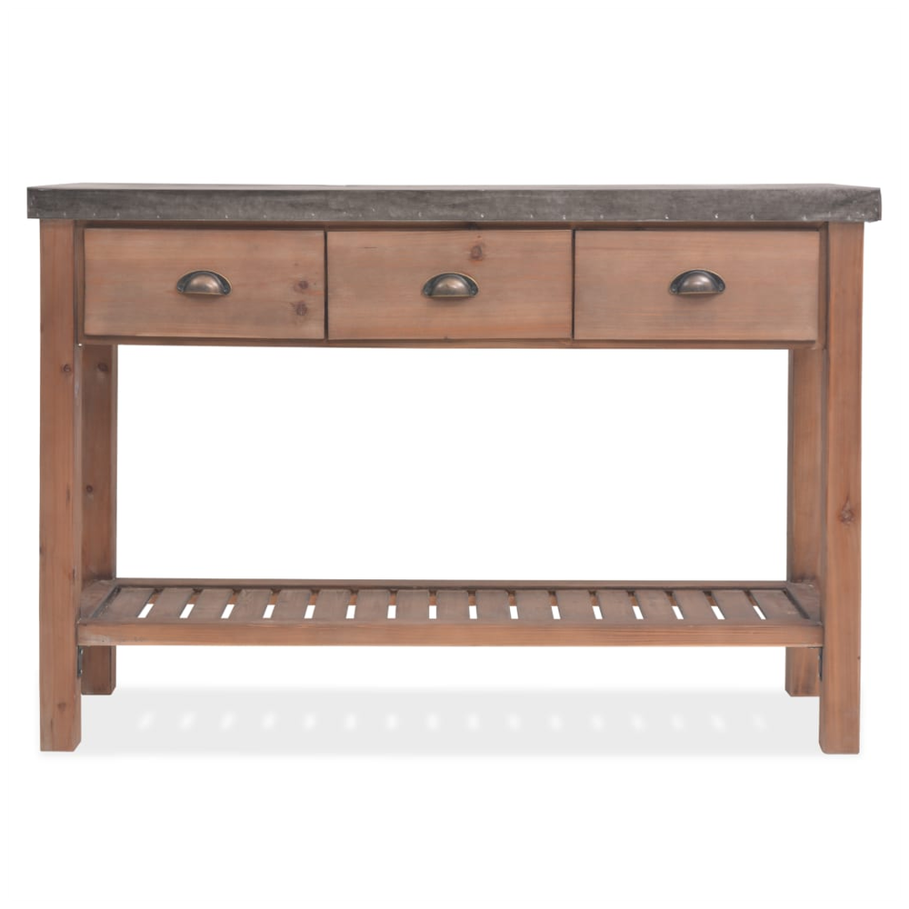 vidaXL Console Table vidaXL Solid Fir Wood 122x35x80 cm - Uncategorized Console Table