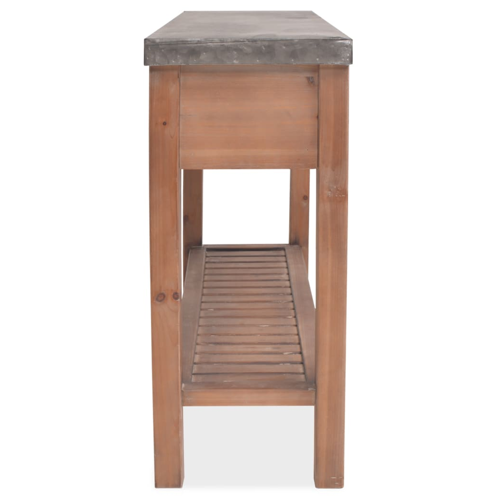 vidaXL Console Table vidaXL Solid Fir Wood 122x35x80 cm - Uncategorized Console Table