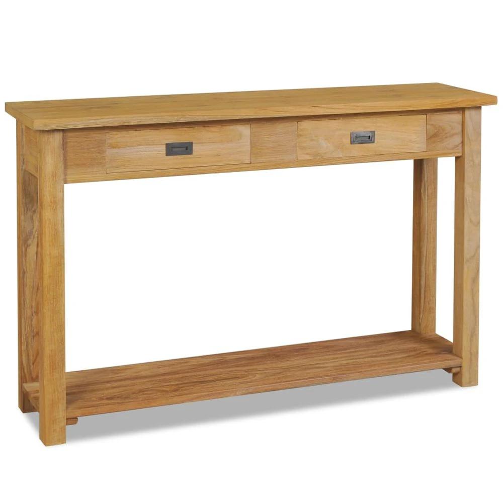 vidaXL Console Table vidaXL Solid Teak 120x30x80 cm - Uncategorized Console Table