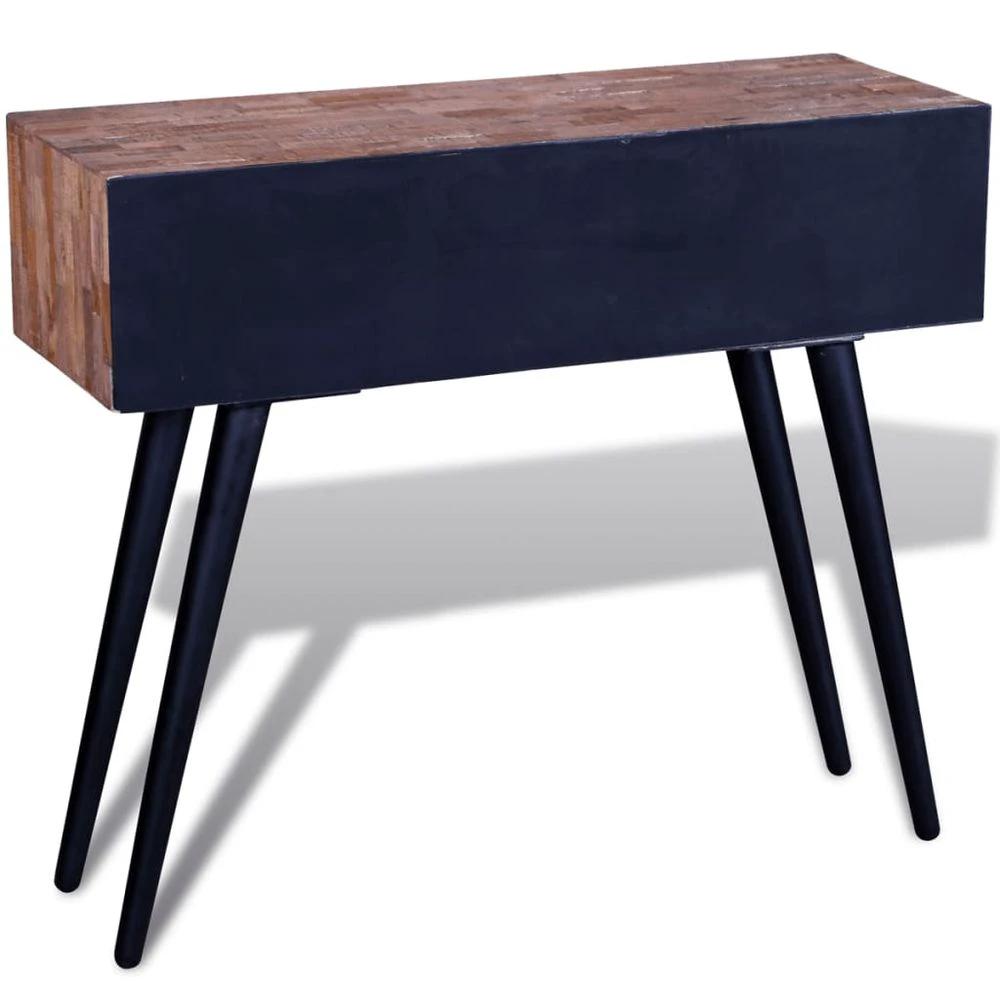 Console Table with 3 Drawers vidaXL Reclaimed Teak Wood by vidaXL
