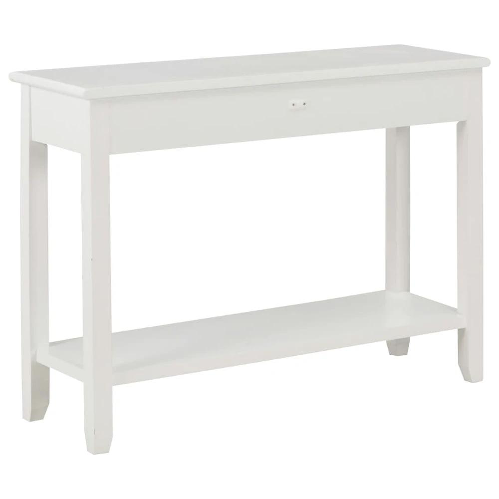 vidaXL Console Table vidaXL White 110x35x80 cm Wood - Uncategorized Console Table