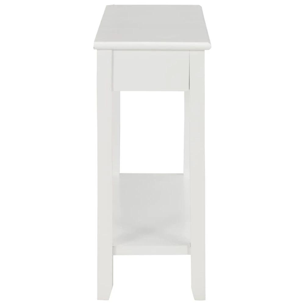 vidaXL Console Table vidaXL White 110x35x80 cm Wood - Uncategorized Console Table