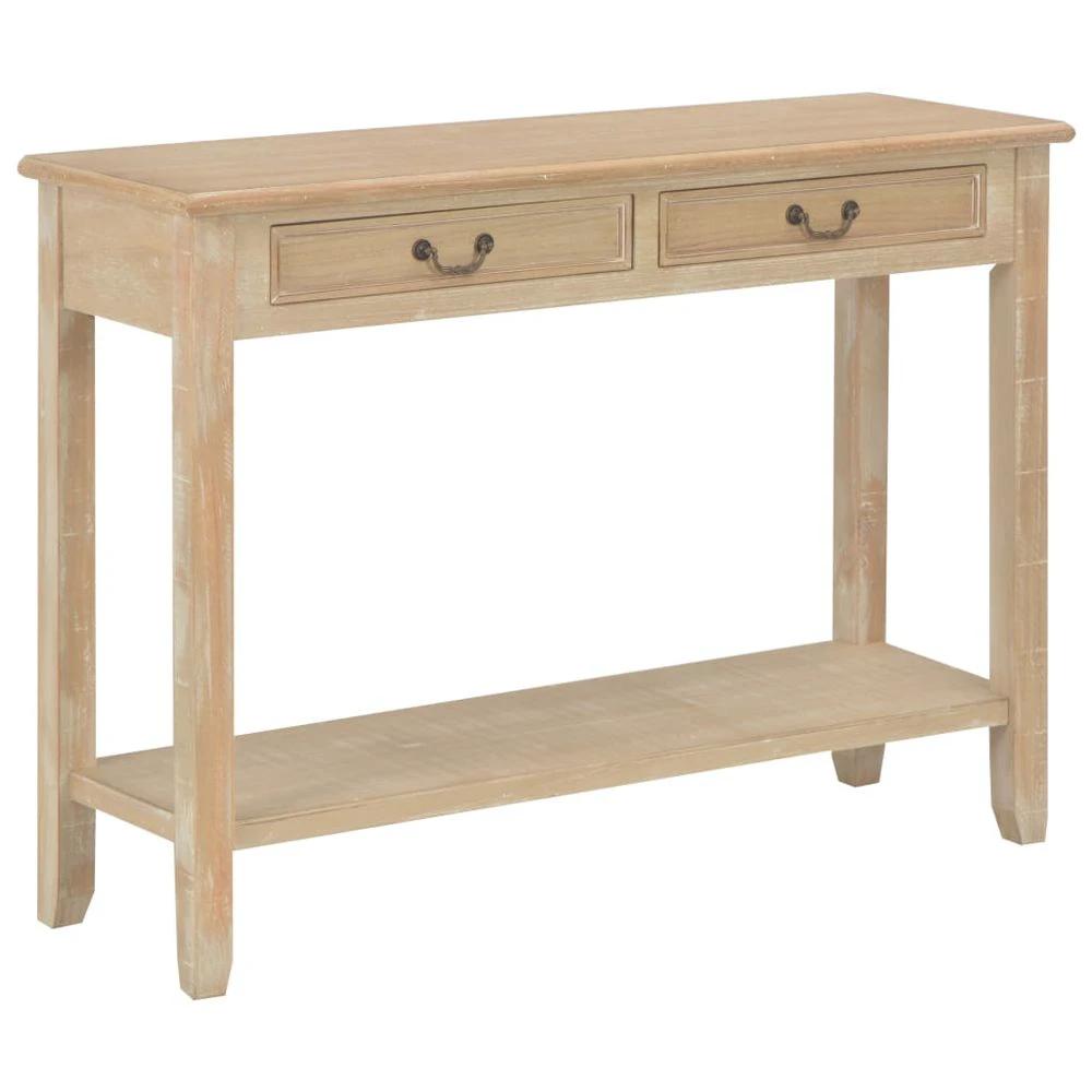 vidaXL Console Table vidaXL White 110x35x80 cm Wood - Uncategorized Console Table