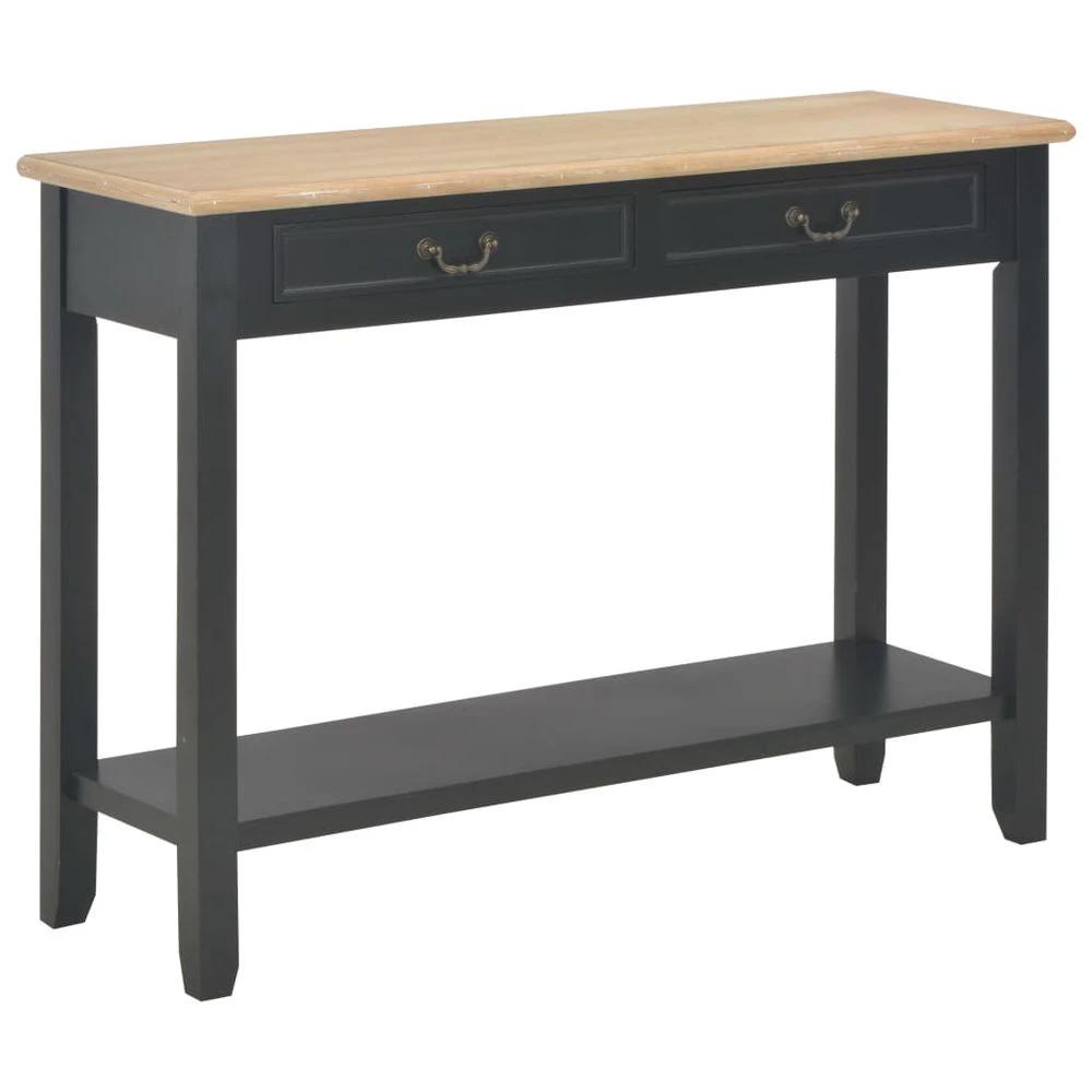 vidaXL Console Table vidaXL White 110x35x80 cm Wood - Uncategorized Console Table