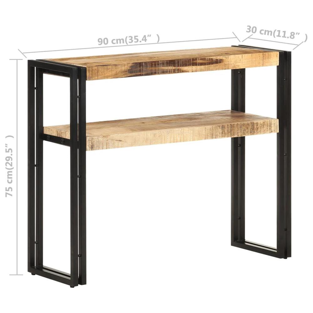 vidaXL Console Table 90x30x75 cm vidaXL Rough Mango Wood - Uncategorized Console Table