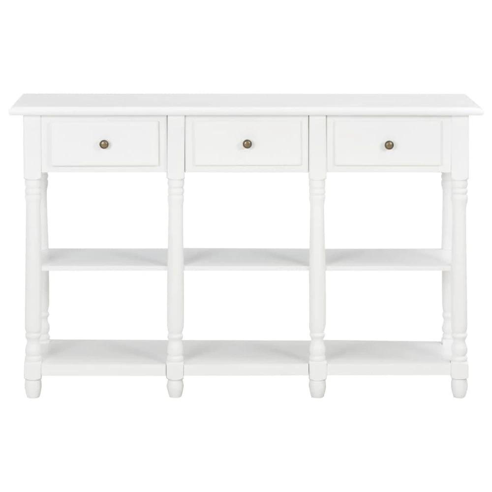Console Table vidaXL White 120x30x76 cm MDF by vidaXL