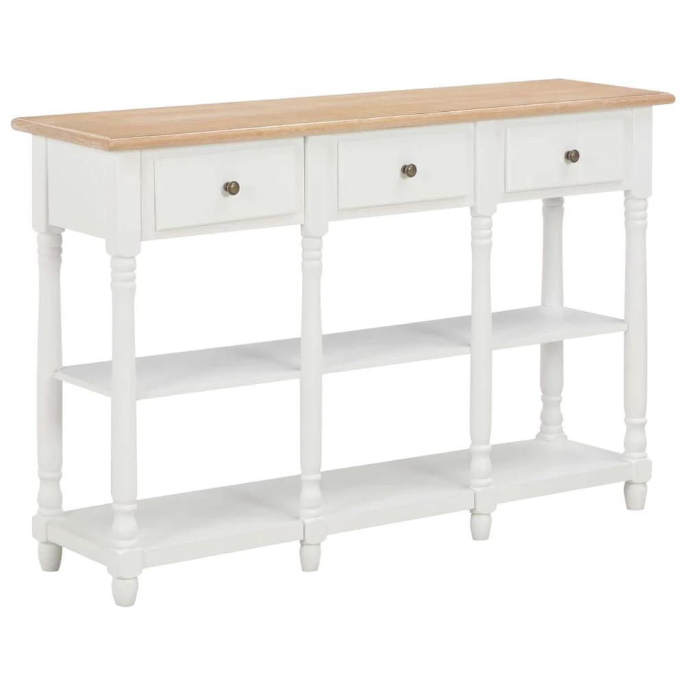 Console Table vidaXL White 120x30x76 cm MDF by vidaXL