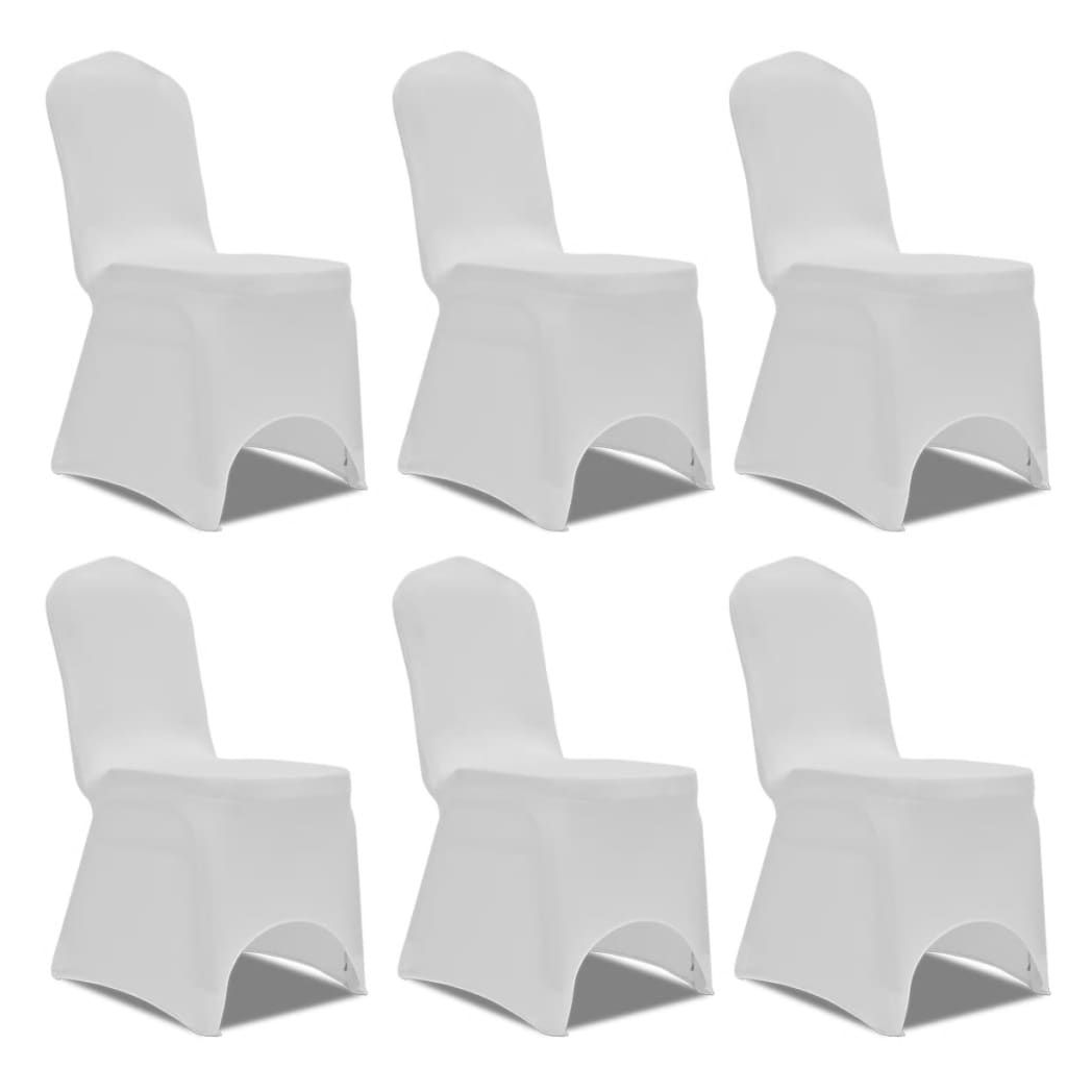 Chair Cover Stretch White 12 pcs vidaXL by vidaXL