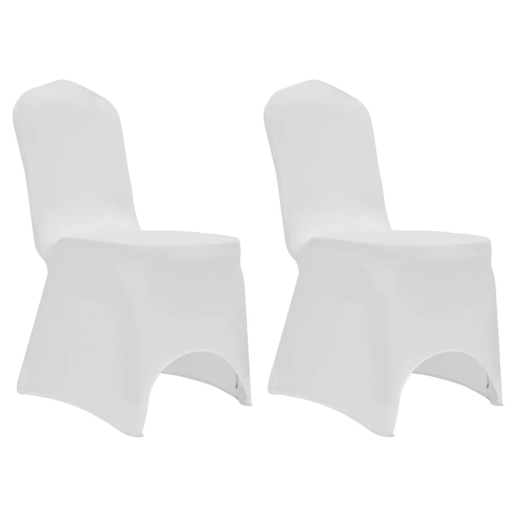 Chair Cover Stretch White 12 pcs vidaXL by vidaXL