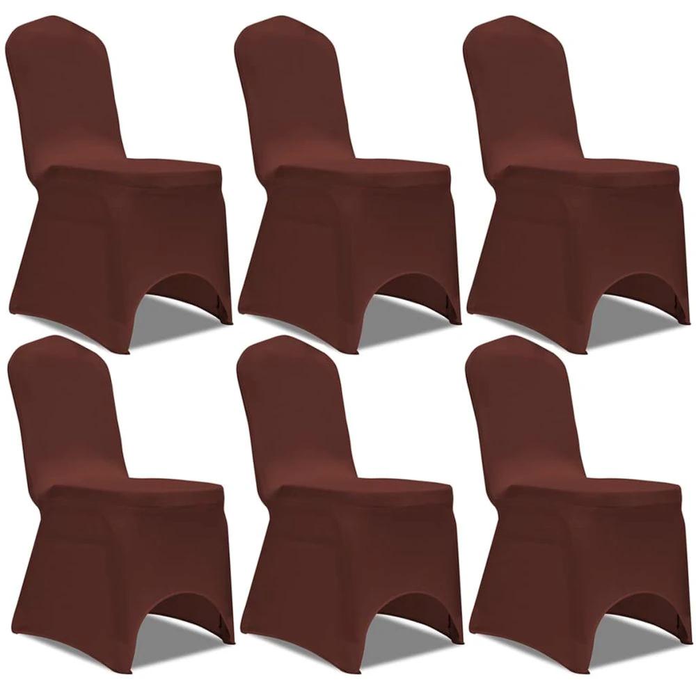 Chair Cover Stretch White 12 pcs vidaXL by vidaXL