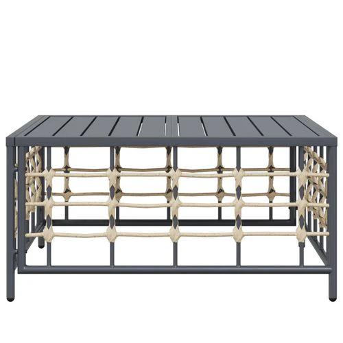 vidaXL Garden Table Anthracite 70x70x34 cm Poly Rattan -