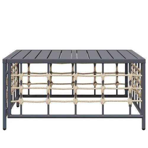 vidaXL Garden Table Anthracite 70x70x34 cm Poly Rattan -