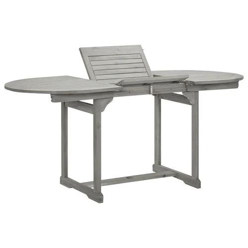 Garden Dining Table (120-170)x80x75 cm Solid Acacia Wood by vidaXL