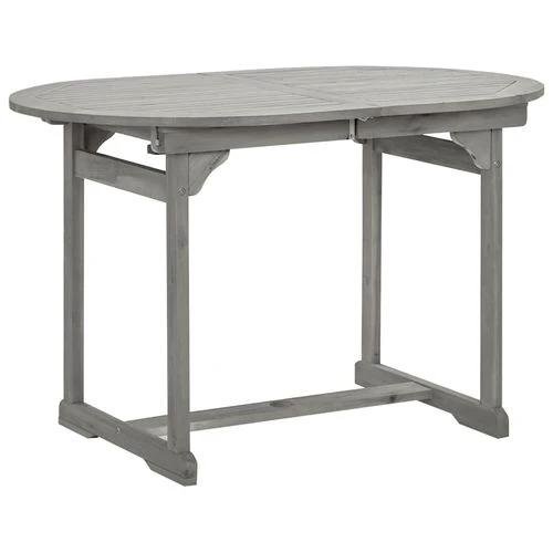 Garden Dining Table (120-170)x80x75 cm Solid Acacia Wood by vidaXL