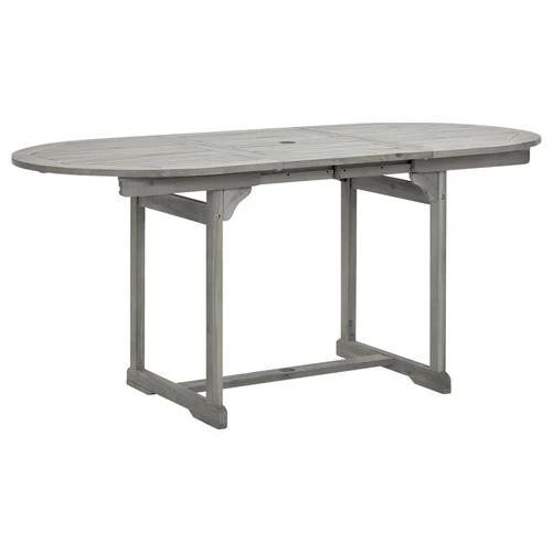 Garden Dining Table (120-170)x80x75 cm Solid Acacia Wood by vidaXL