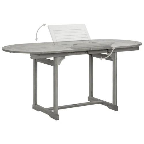 Garden Dining Table (120-170)x80x75 cm Solid Acacia Wood by vidaXL