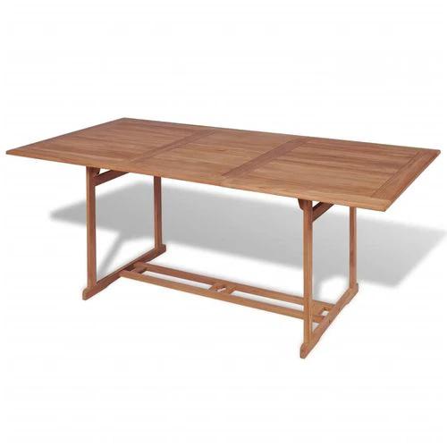 Garden Table 180x90x75 cm Solid Teak Wood by vidaXL
