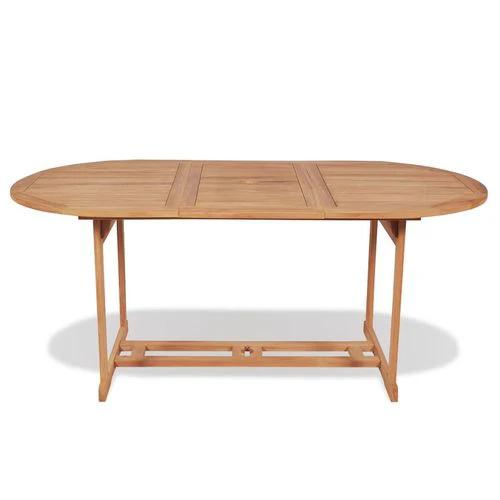Garden Table 180x90x75 cm Solid Teak Wood - from vidaXL