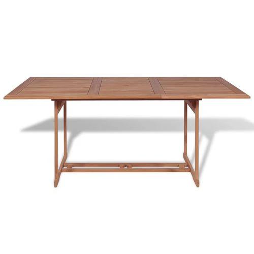 Garden Table 180x90x75 cm Solid Teak Wood by vidaXL