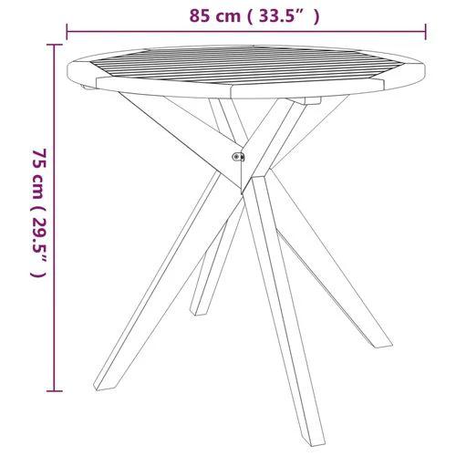 Garden Table 85x85x75 cm Solid Wood Acacia by vidaXL