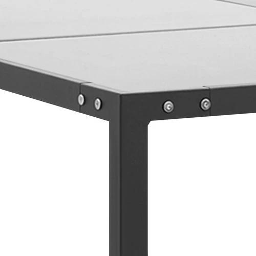 Garden Table Anthracite 130x130x72 cm Steel and Glass - from vidaXL