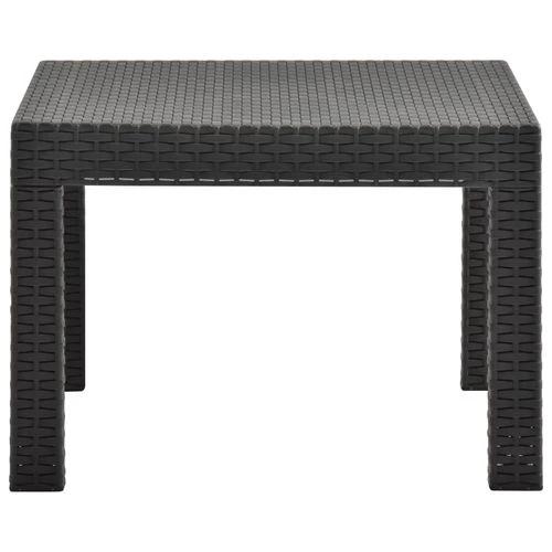 Garden Table Anthracite 58x58x41 cm PP Rattan by vidaXL