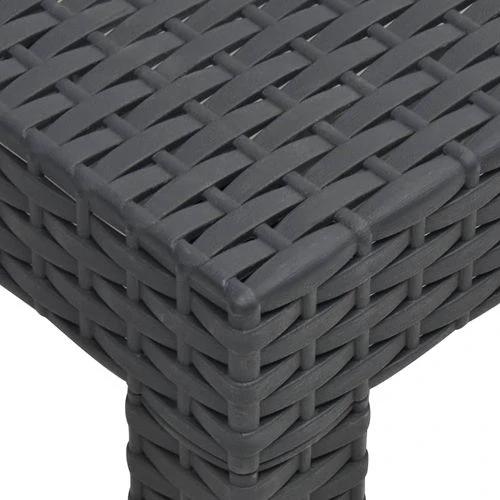 Garden Table Anthracite 58x58x41 cm PP Rattan by vidaXL