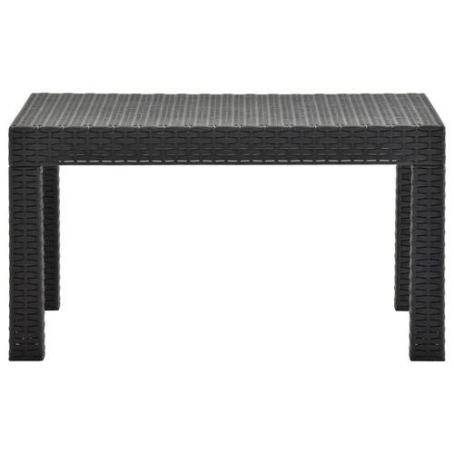Garden Table Anthracite 58x58x41 cm PP Rattan by vidaXL