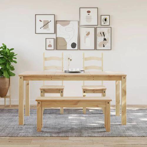 vidaXL Dining Table Panama 160x80x75 cm Solid Wood Pine by vidaXL