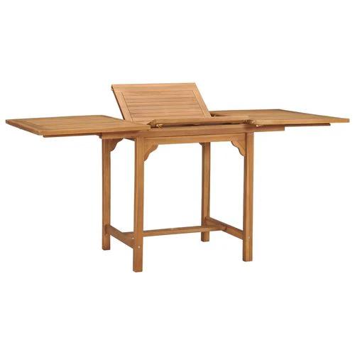 vidaXL Extending Garden Table (110-160)x80x75cm Solid Teak Wood by vidaXL