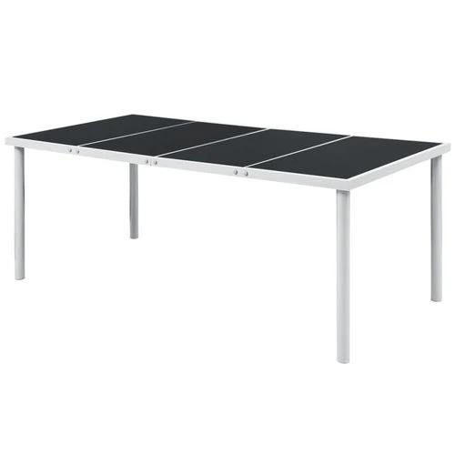 vidaXL Garden Table 190x90x74 cm Black Steel -  from vidaXL