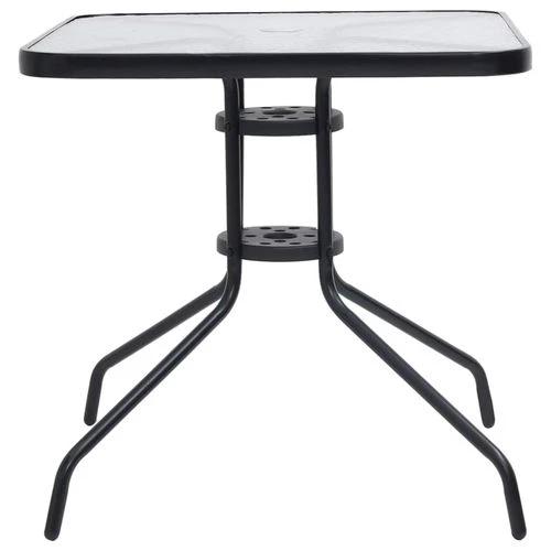 vidaXL Garden Table Black 70x70x70 cm Steel by vidaXL