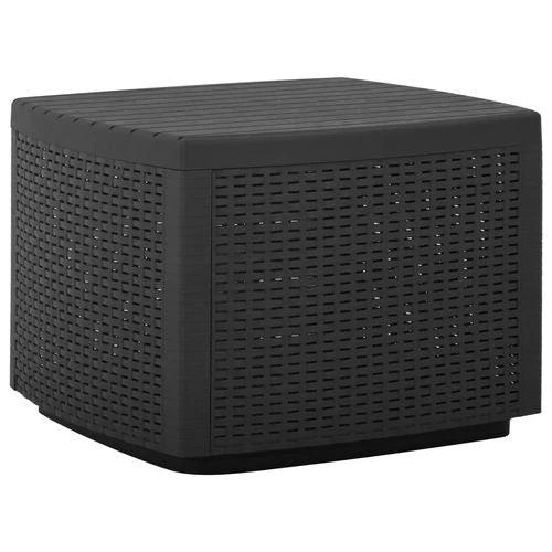 vidaXL Garden Table Grey 53x53x40 cm Plastic -