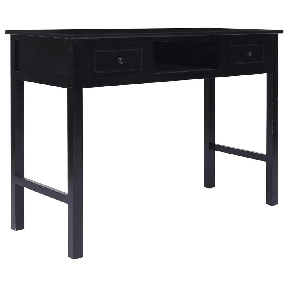 vidaXL Desk Grey 108x45x76 cm vidaXL Solid Wood Paulownia - Desks Desk