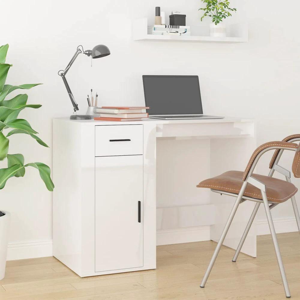 vidaXL Desk White 100x49x75 cm vidaXL Engineered Wood - Desks Desk