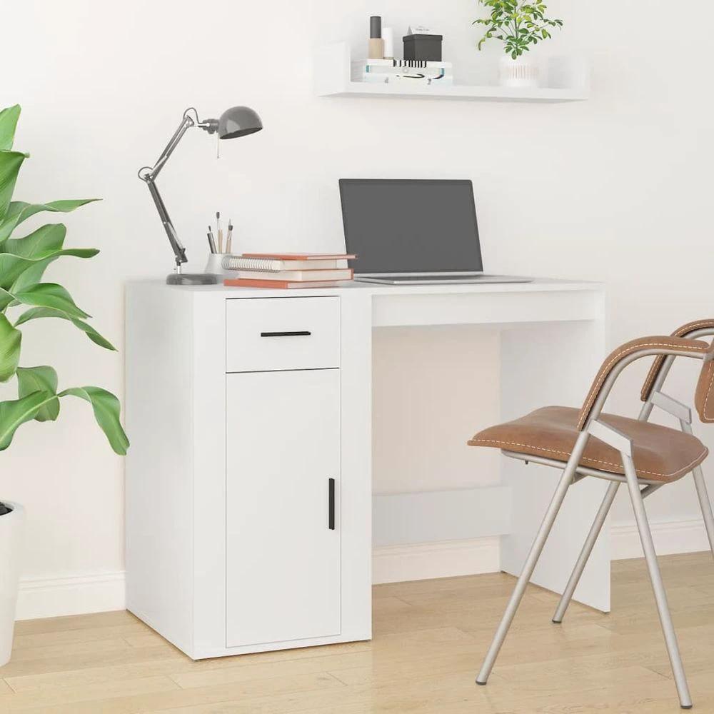 vidaXL Desk White 100x49x75 cm vidaXL Engineered Wood - Desks Desk