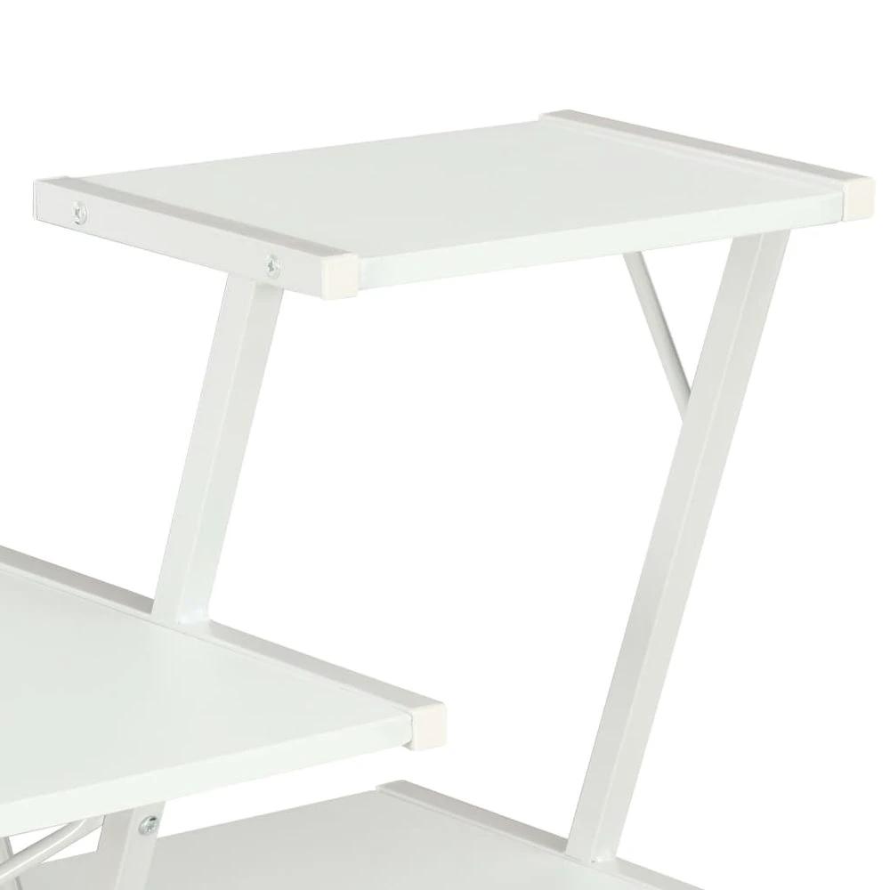 vidaXL Desk with Shelf White vidaXL 116x50x93 cm - Desks Desk