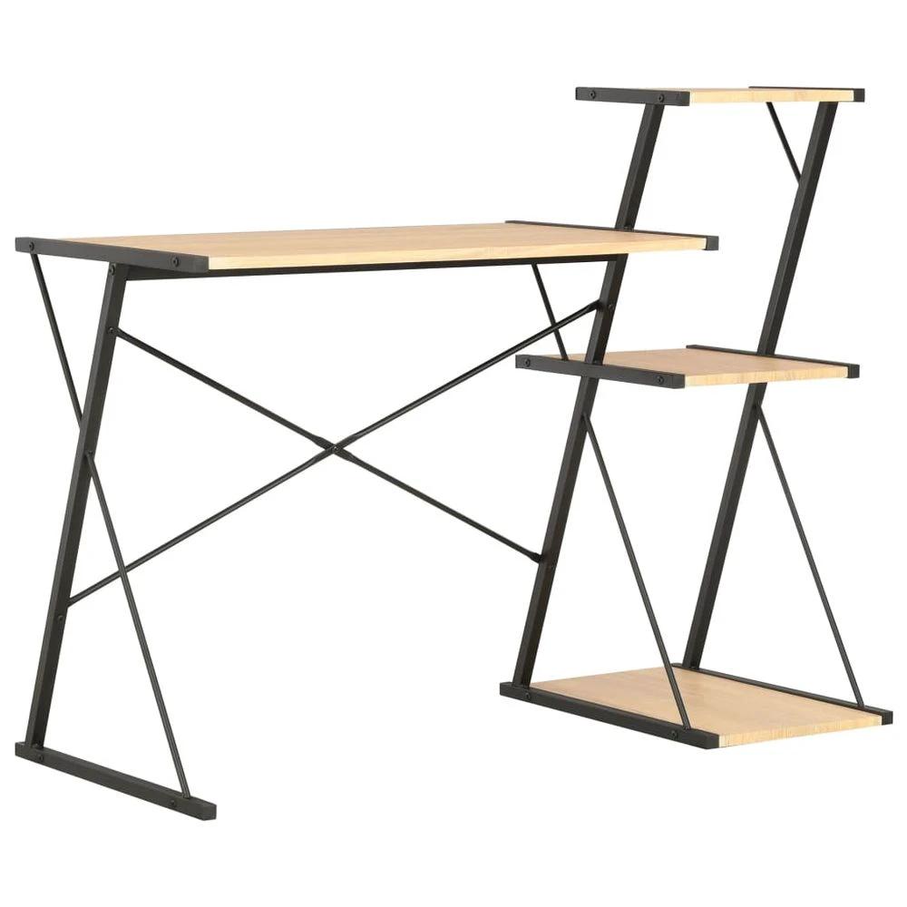 vidaXL Desk with Shelf White vidaXL 116x50x93 cm - Desks Desk