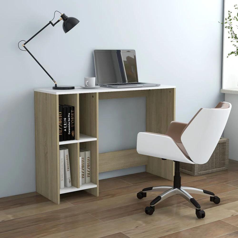 Notebook Desk White 102.5x35x75 cm vidaXL Engineered Wood by vidaXL