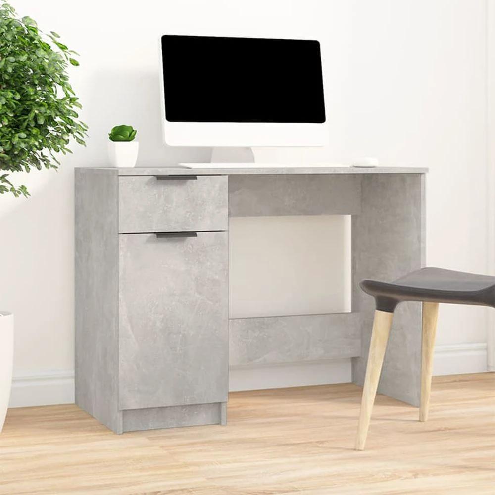 vidaXL Desk Smoked Oak 100x50x75 cm vidaXL Engineered Wood - Desks Desk