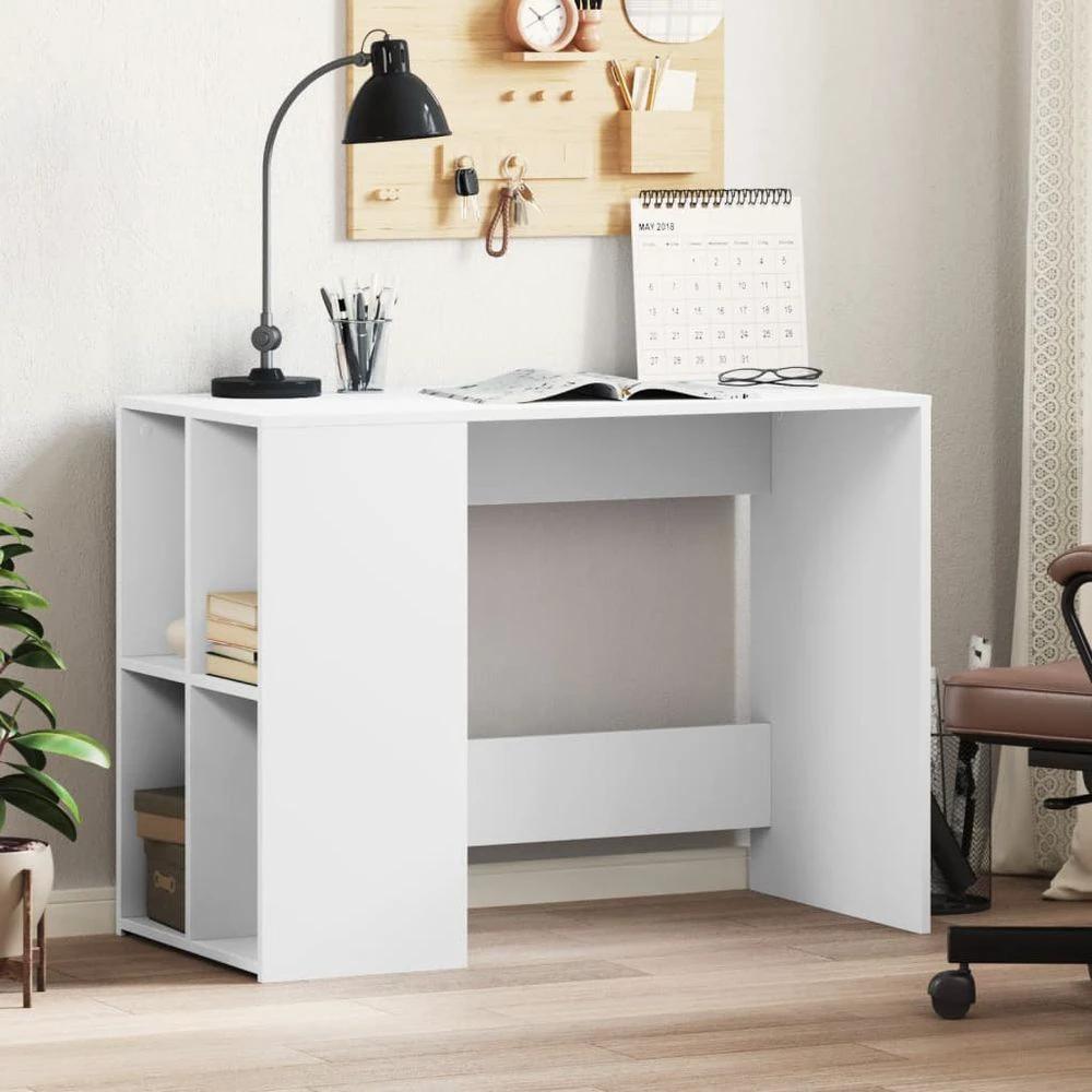 Desk White 102x50x75 cm vidaXL Engineered Wood by vidaXL