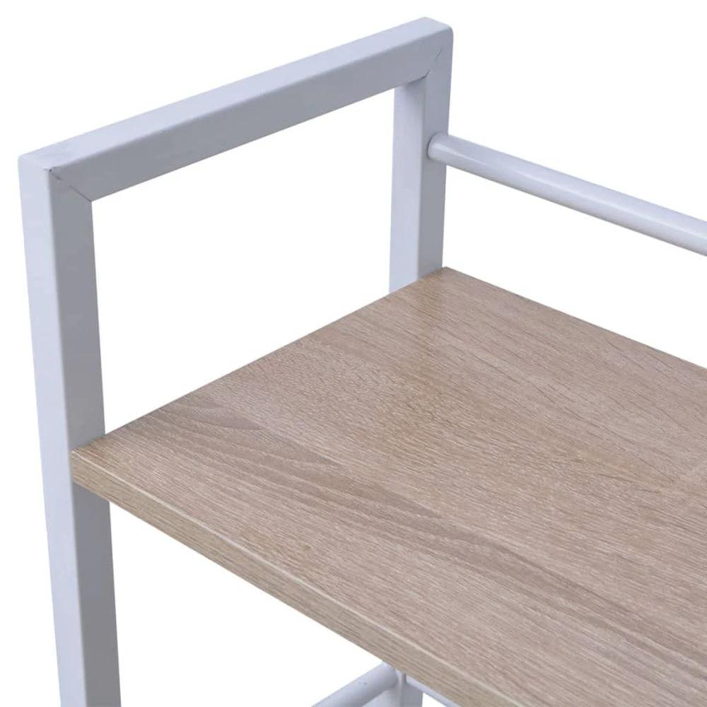 vidaXL Desk with 4-Tier Bookcase vidaXL Oak - Desks Desk