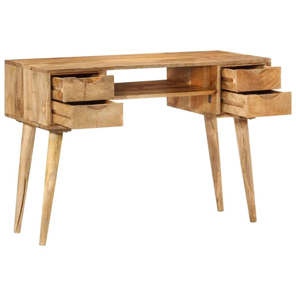 vidaXL Desk with Drawers 110x47x76 cm Solid Wood Mango - Desks Desk